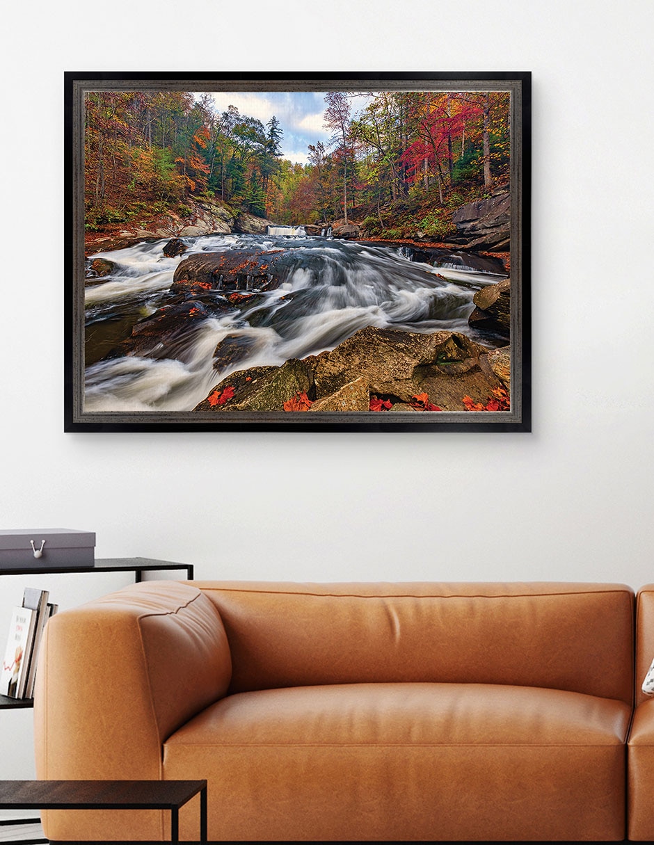 Cuadro decorativo Otoño debajo de pequeñas cascadas de Andy Crawford técnica mixta 4