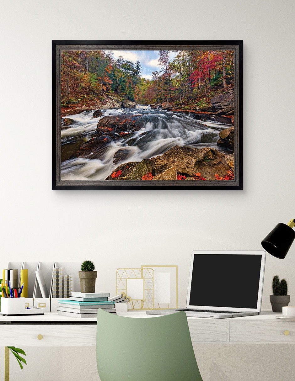 Cuadro decorativo Otoño debajo de pequeñas cascadas de Andy Crawford técnica mixta 4