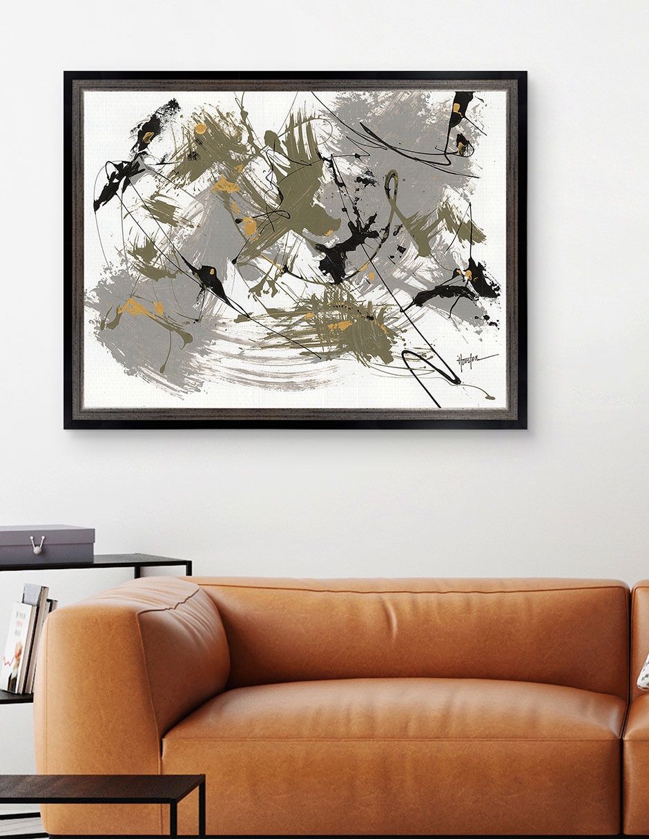 Cuadro decorativo Negro y dorado 1 de Dan Houston técnica mixta 5