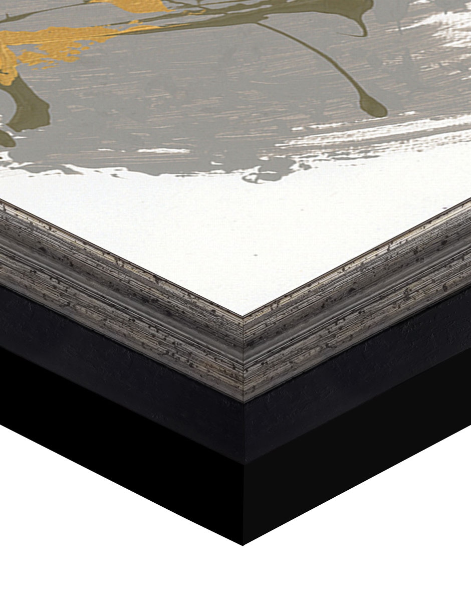 Cuadro decorativo Negro y dorado 1 de Dan Houston técnica mixta 6