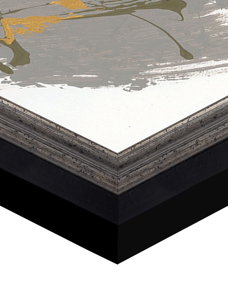 Cuadro decorativo Negro y dorado 1 de Dan Houston técnica mixta 5
