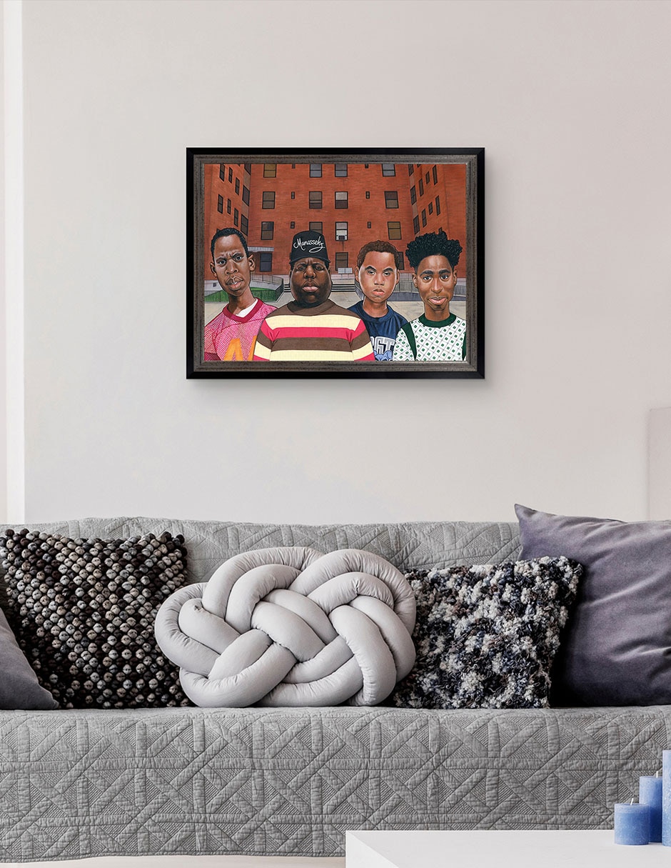 Cuadro decorativo Chicos del barrio – Hip hop de Manasseh Johnson técnica mixta 2