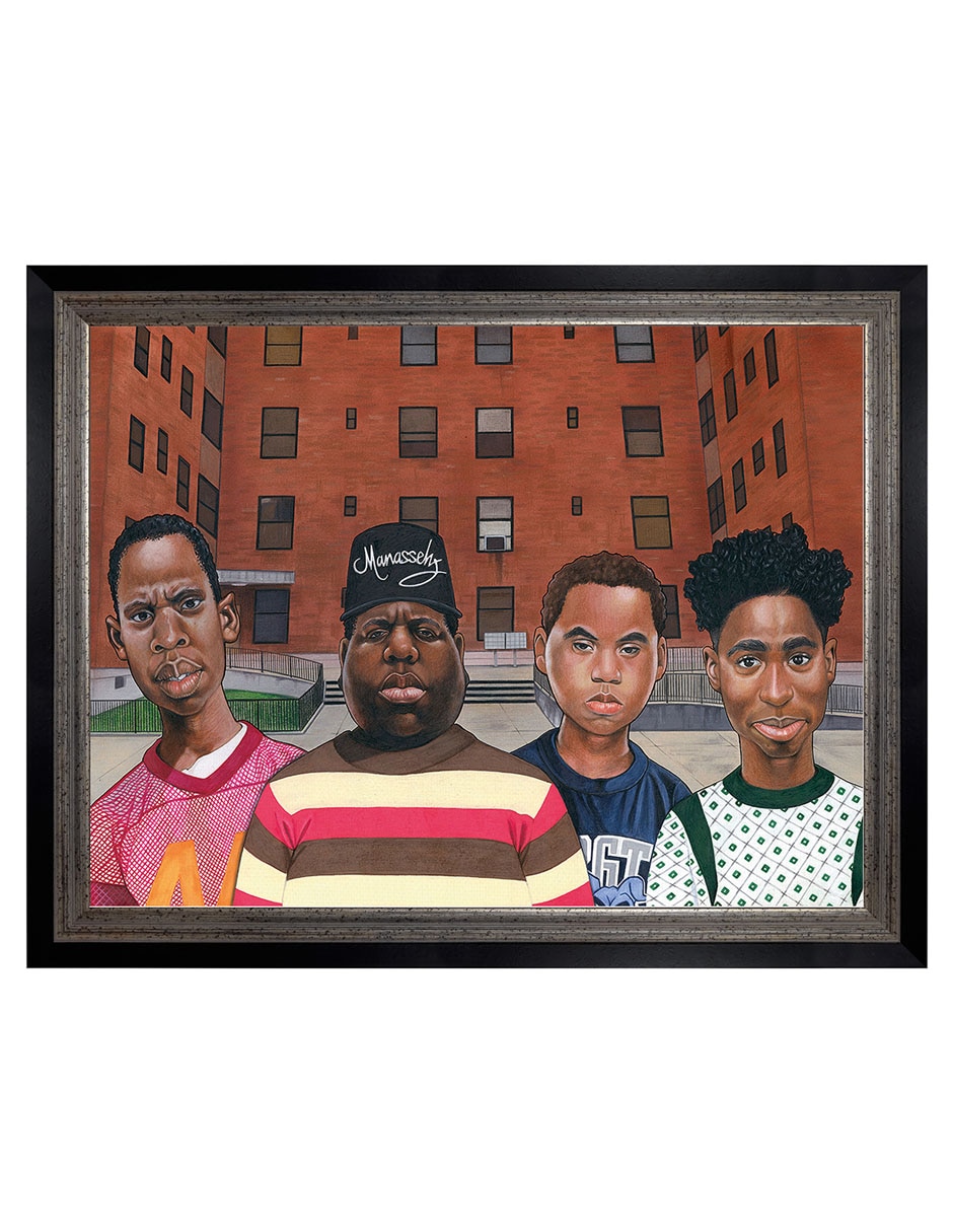 Cuadro decorativo Chicos del barrio – Hip hop de Manasseh Johnson técnica mixta
