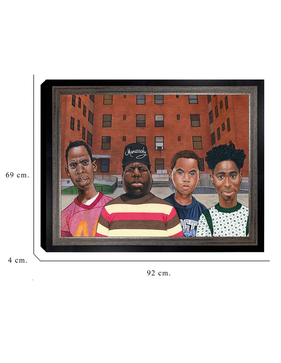 Cuadro decorativo Chicos del barrio – Hip hop de Manasseh Johnson técnica mixta 2