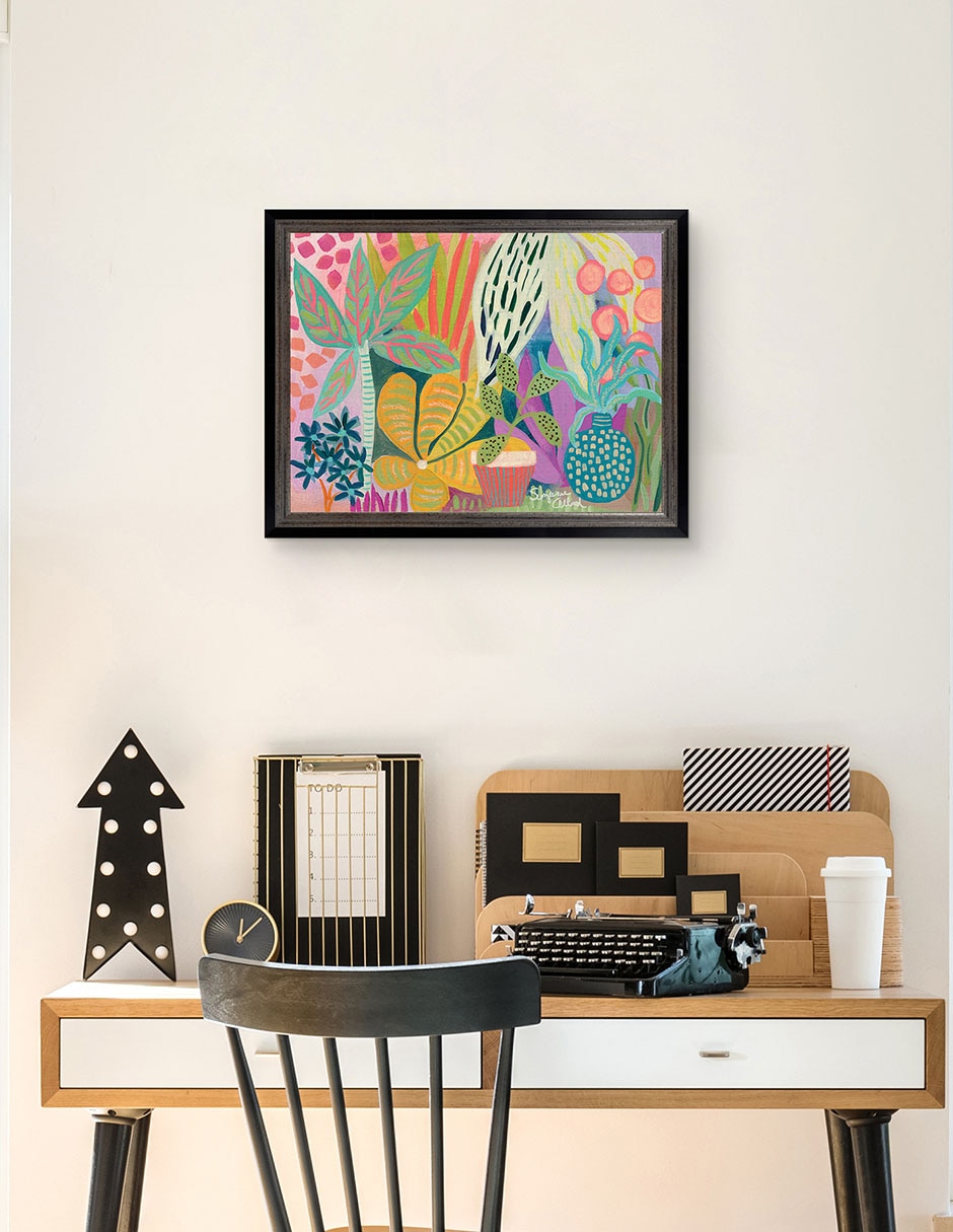 Cuadro decorativo Paraíso de palmeras de Suzanne Allard técnica mixta 4