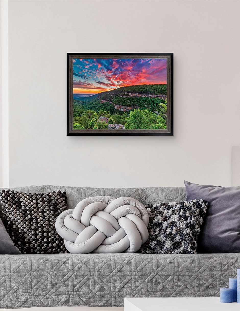 Cuadro decorativo Amanecer en Cloudland Canyon de Andy Crawford técnica mixta 3