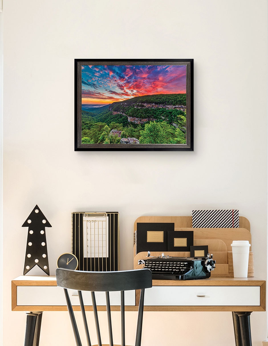 Cuadro decorativo Amanecer en Cloudland Canyon de Andy Crawford técnica mixta 5