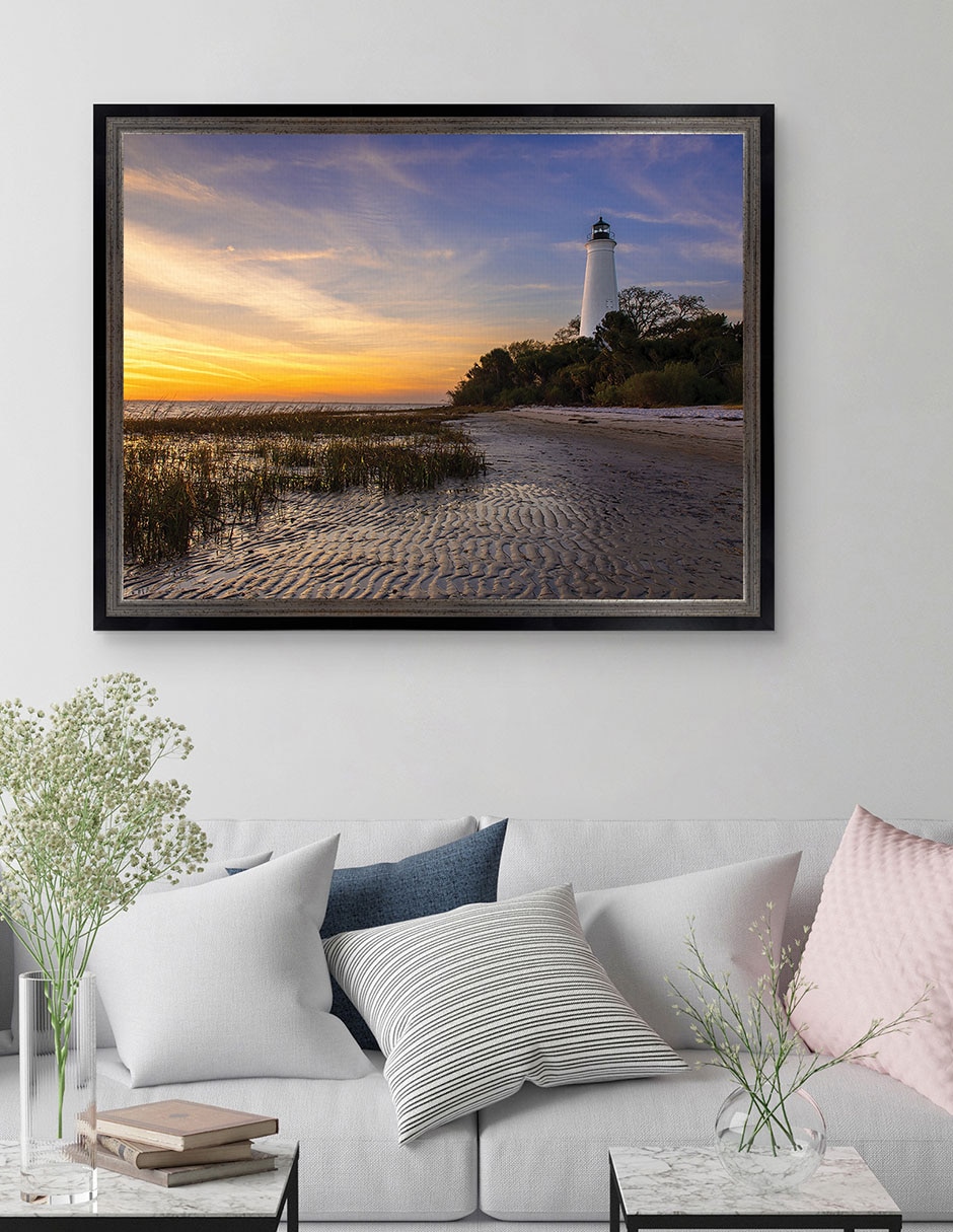 Cuadro decorativo Atardecer en el faro St Marks de Andy Crawford técnica mixta 2