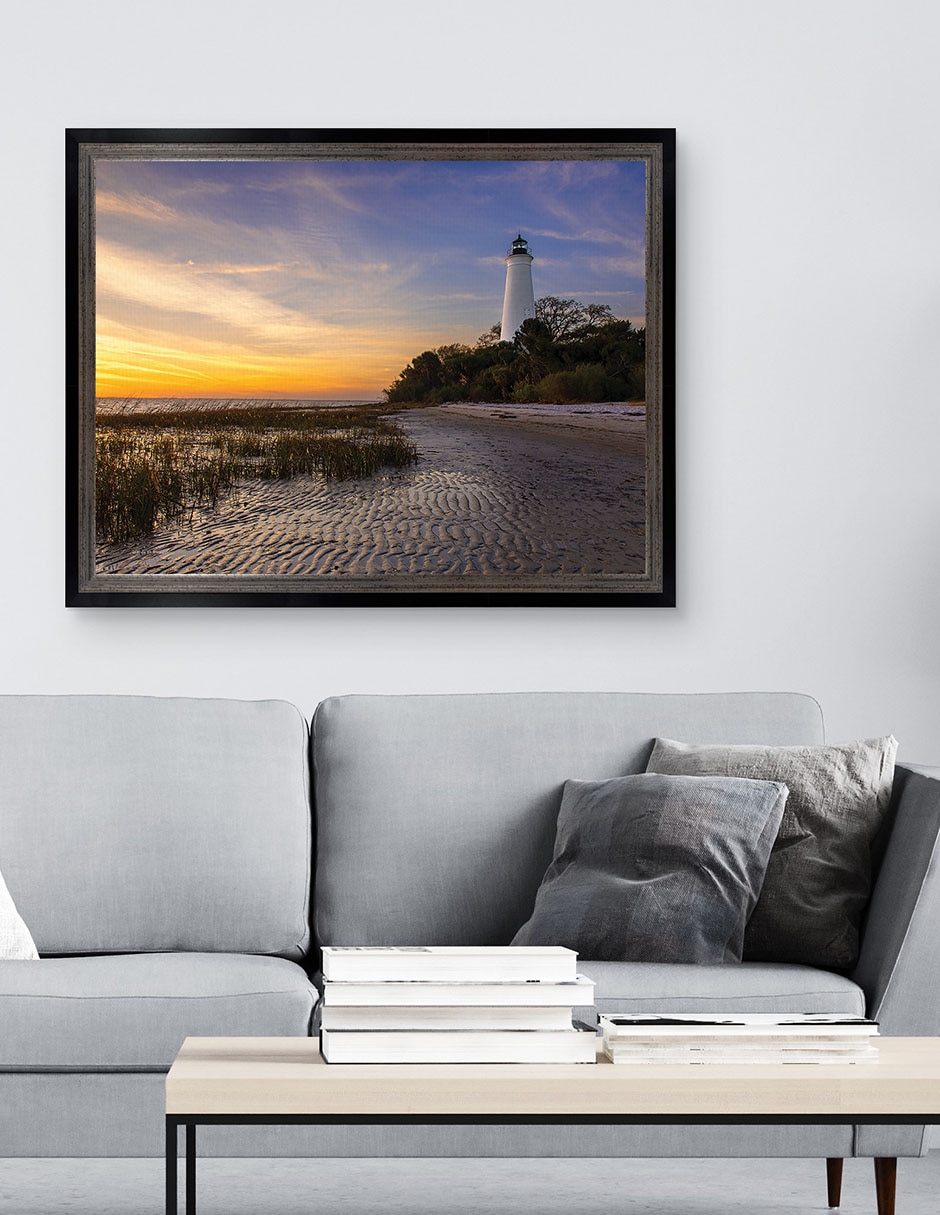 Cuadro decorativo Atardecer en el faro St Marks de Andy Crawford técnica mixta 3