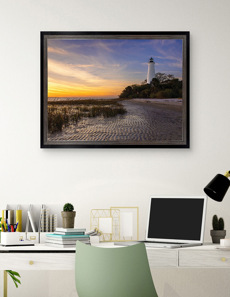 Cuadro decorativo Atardecer en el faro St Marks de Andy Crawford técnica mixta 4