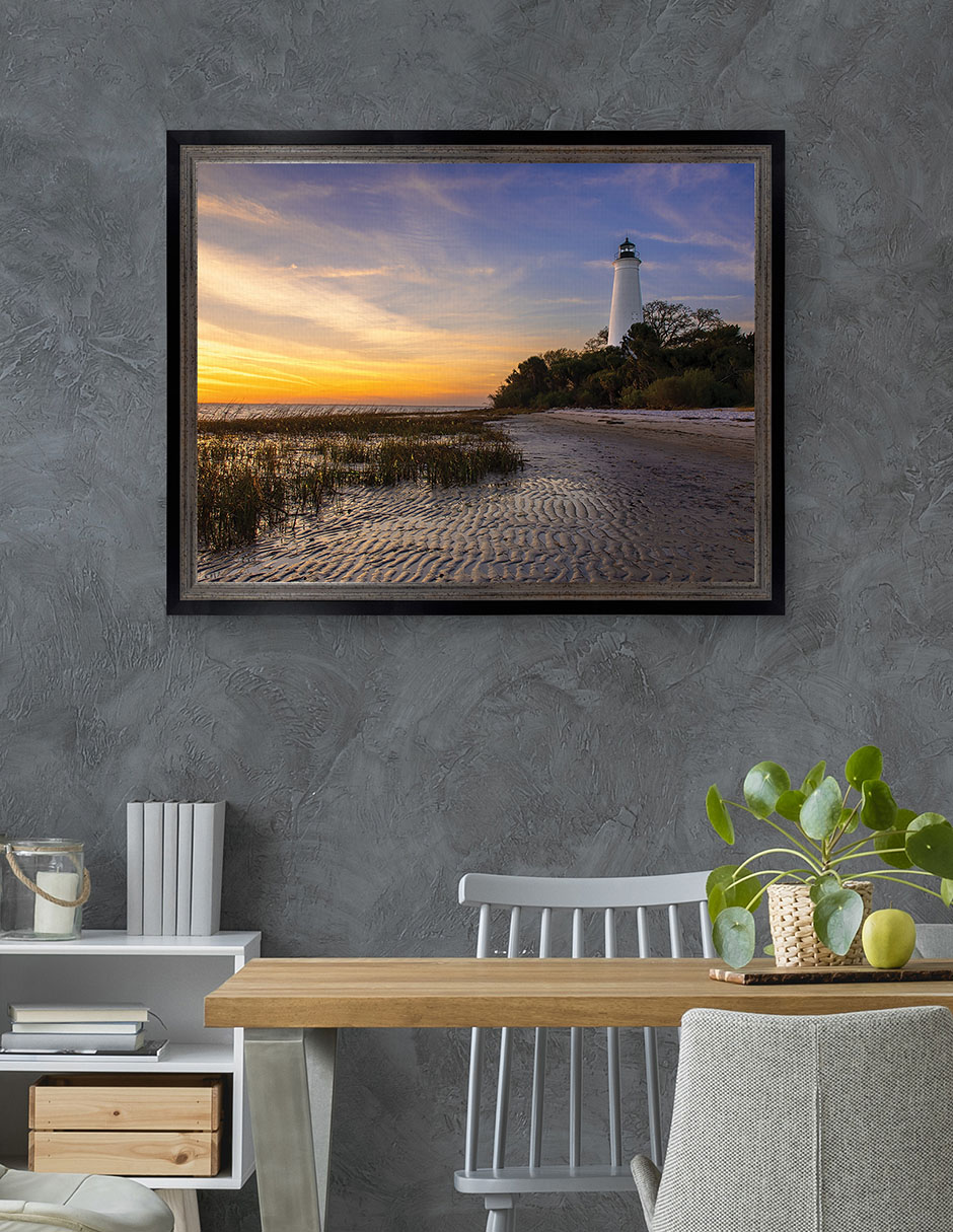 Cuadro decorativo Atardecer en el faro St Marks de Andy Crawford técnica mixta 5