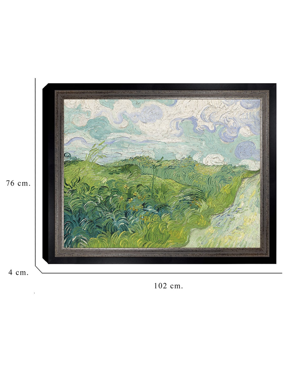 Cuadro decorativo Campos de trigo verde, Auvers (1890) de Vincent van Gogh técnica mixta 2