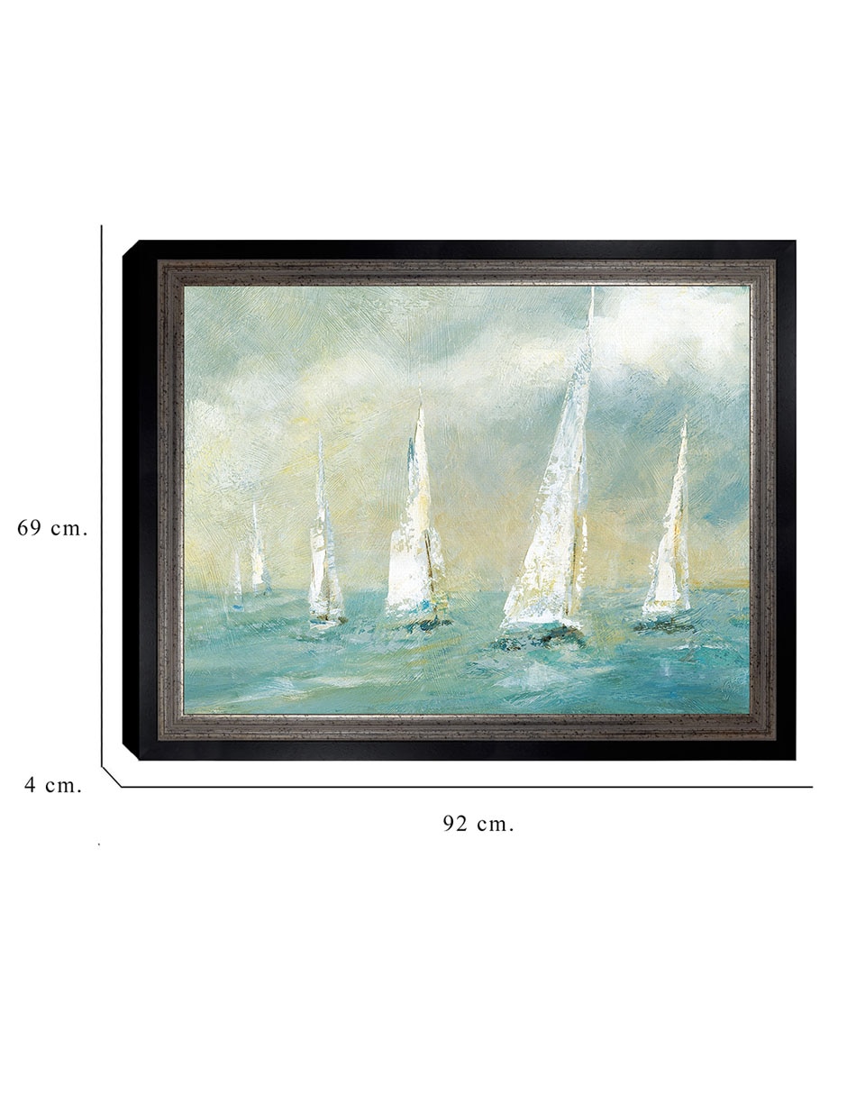 Cuadro decorativo Brisa marina de Carol Robinson técnica mixta 2