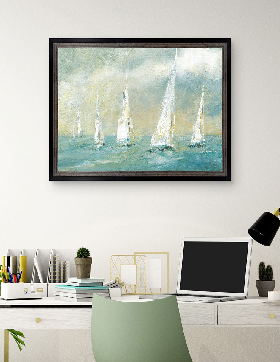 Cuadro decorativo Brisa marina de Carol Robinson técnica mixta 4