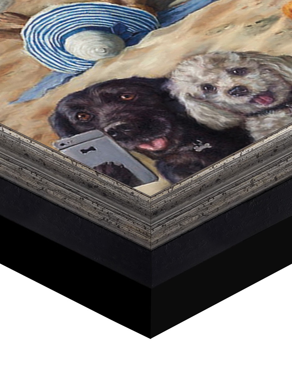 Cuadro decorativo Playa de perros de Lucia Heffernan técnica mixta 6