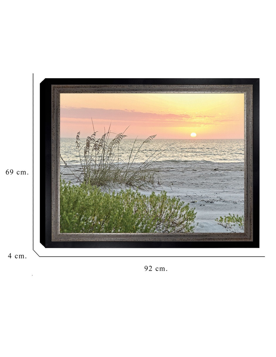Cuadro decorativo Atardecer calmante de Mary Lou Johnson técnica mixta 2