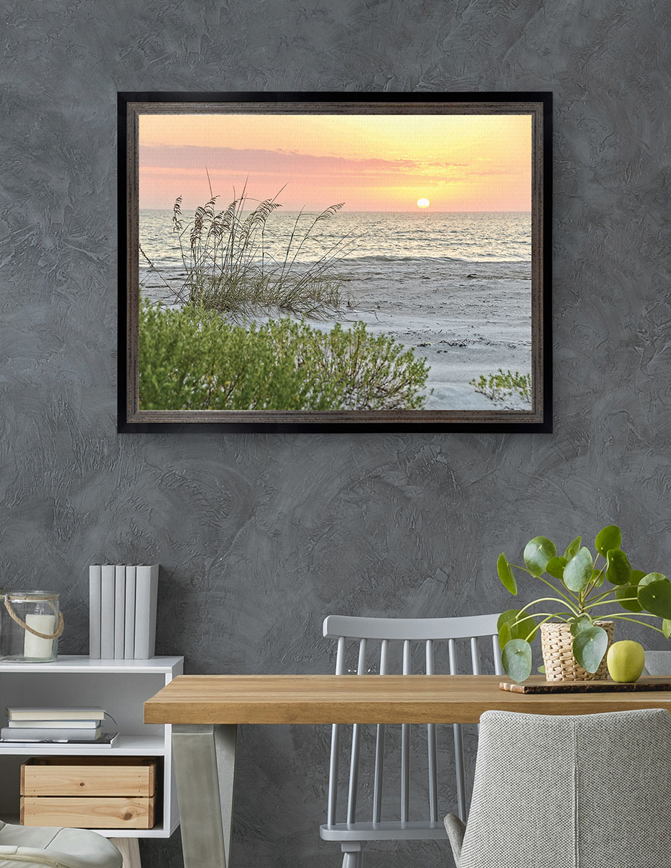 Cuadro decorativo Atardecer calmante de Mary Lou Johnson técnica mixta 5