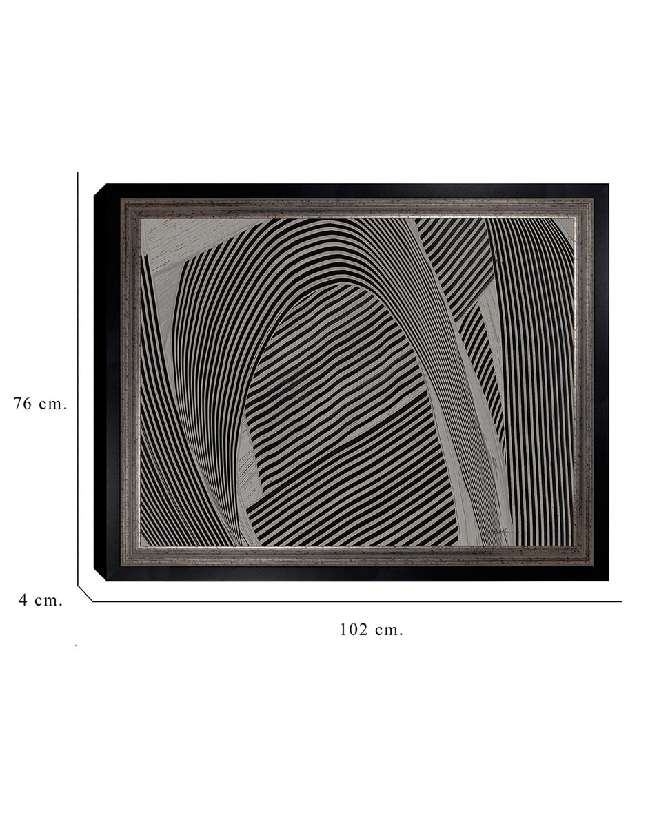 Cuadro decorativo Tejido gris I de Mike Schick técnica mixta 2