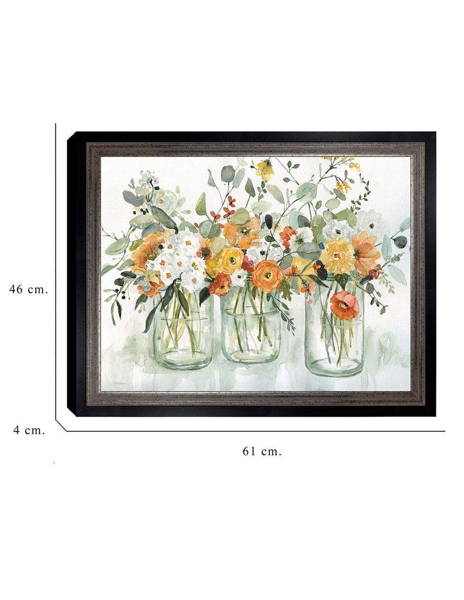 Cuadro decorativo Tres bellezas de Carol Robinson técnica mixta 6