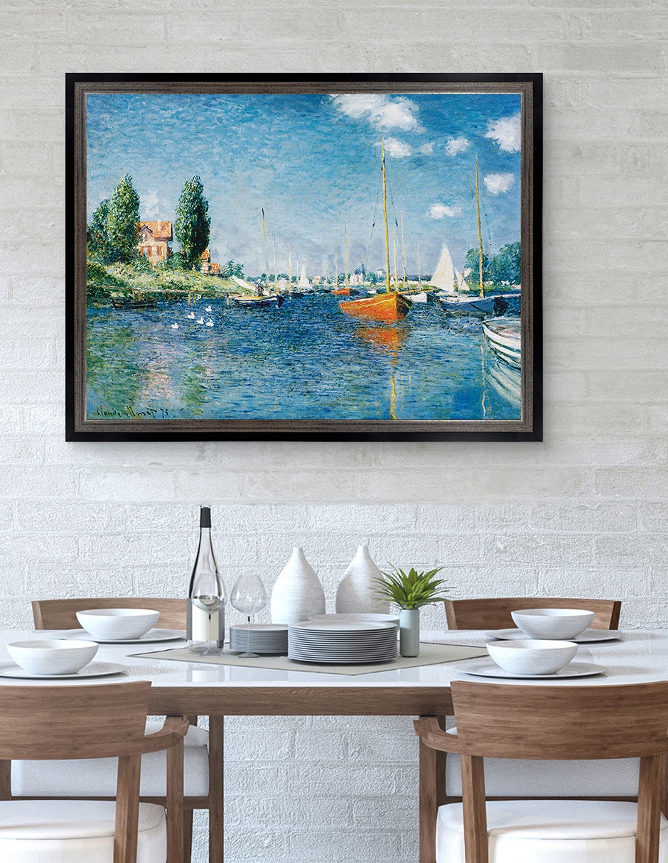 Cuadro decorativo Monet – Barcos rojos en Argenteuil de Portfolio Arts Group técnica mixta 3