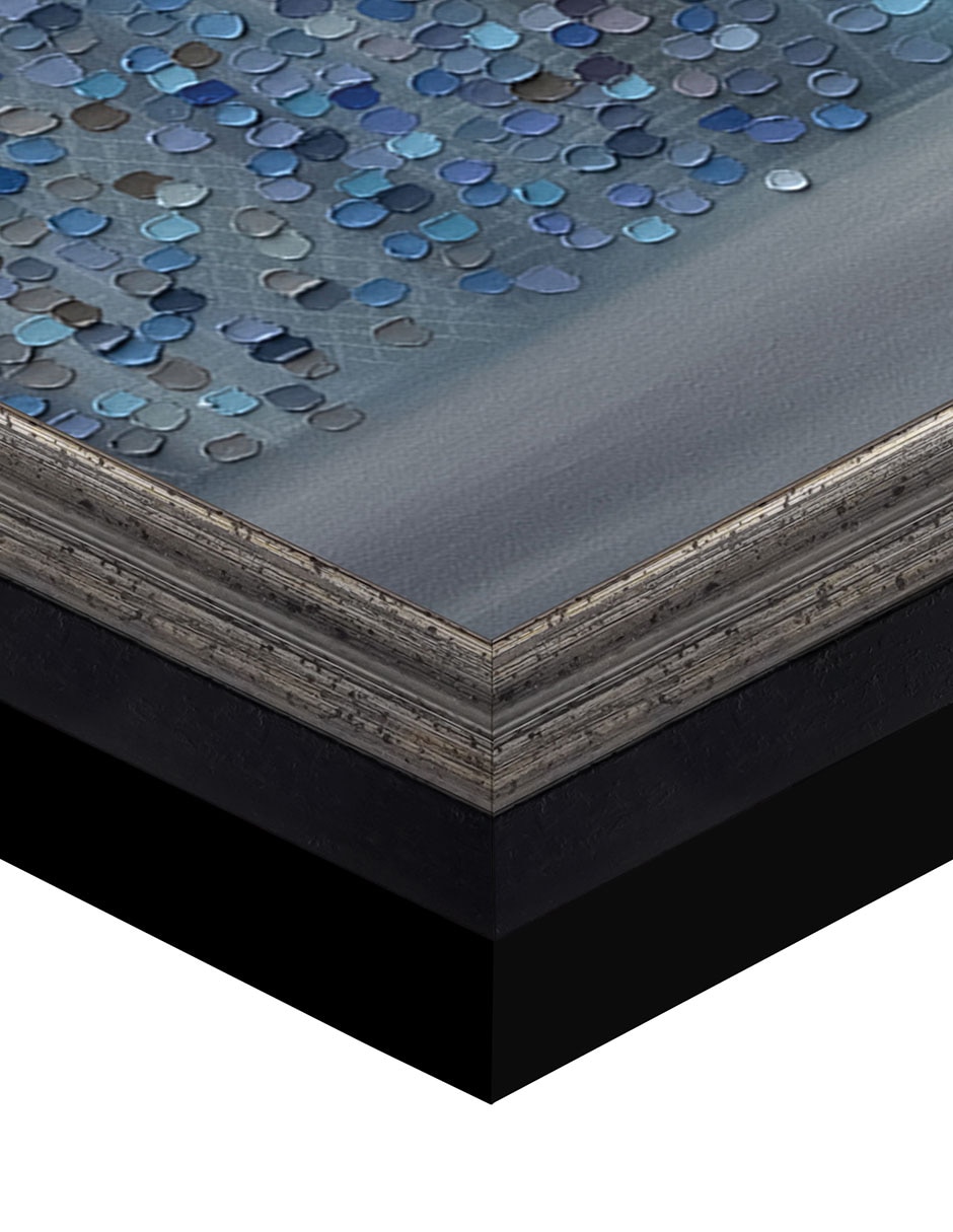 Cuadro decorativo Lluvia azul de Ekaterina Ermilkina técnica mixta 6