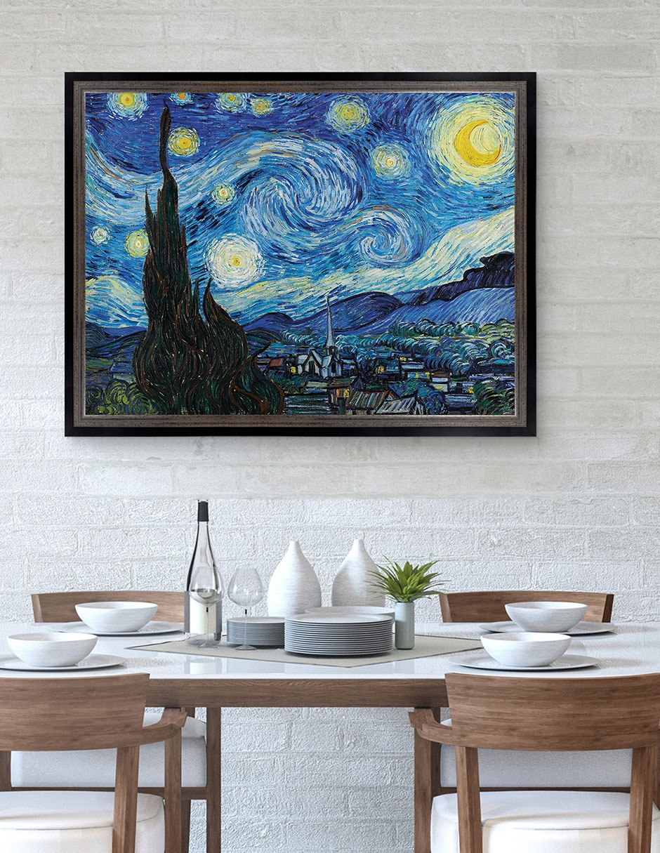 Cuadro decorativo La noche estrellada (1889 de Vincent Van Gogh técnica mixta 3