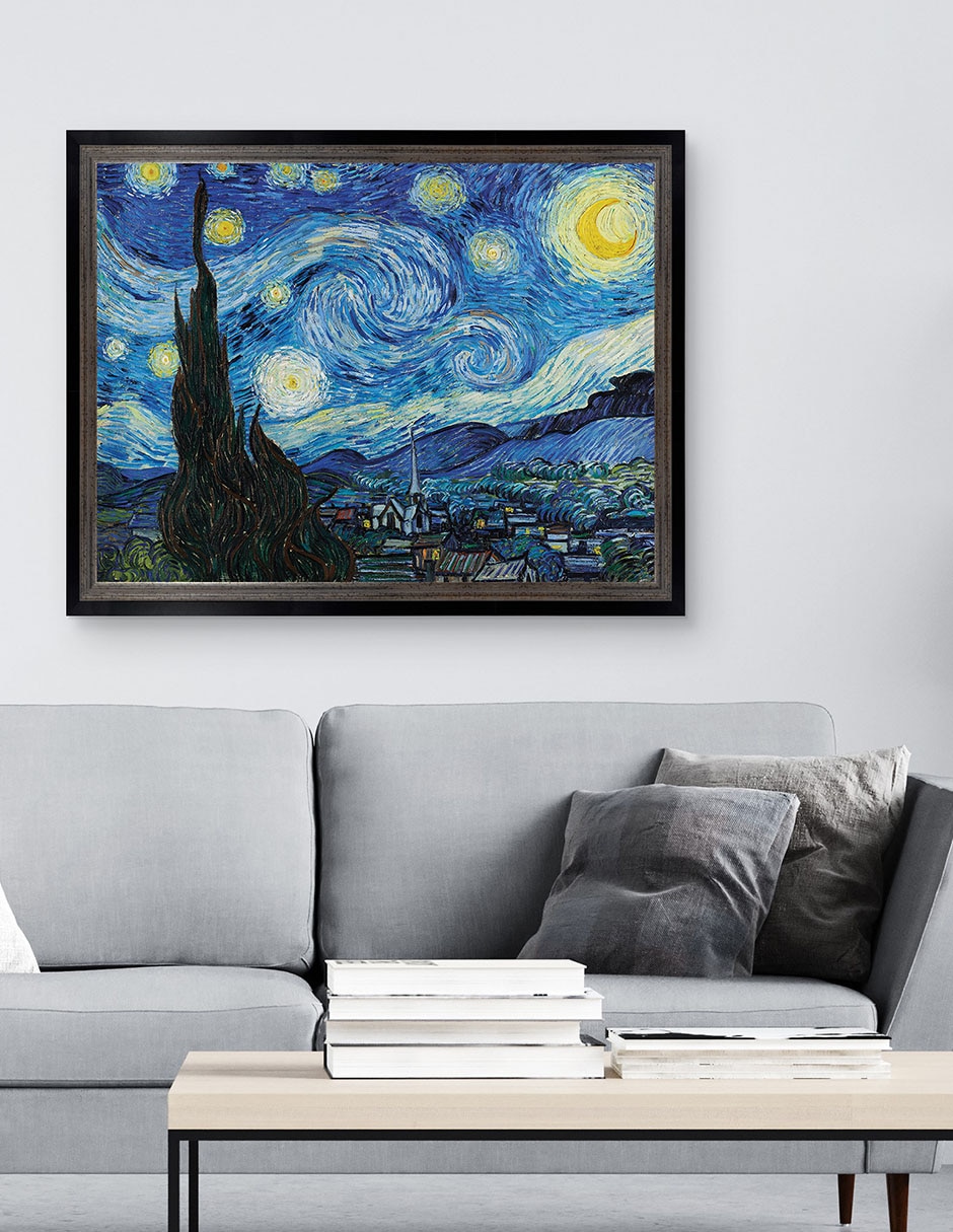Cuadro decorativo La noche estrellada (1889 de Vincent Van Gogh técnica mixta 3