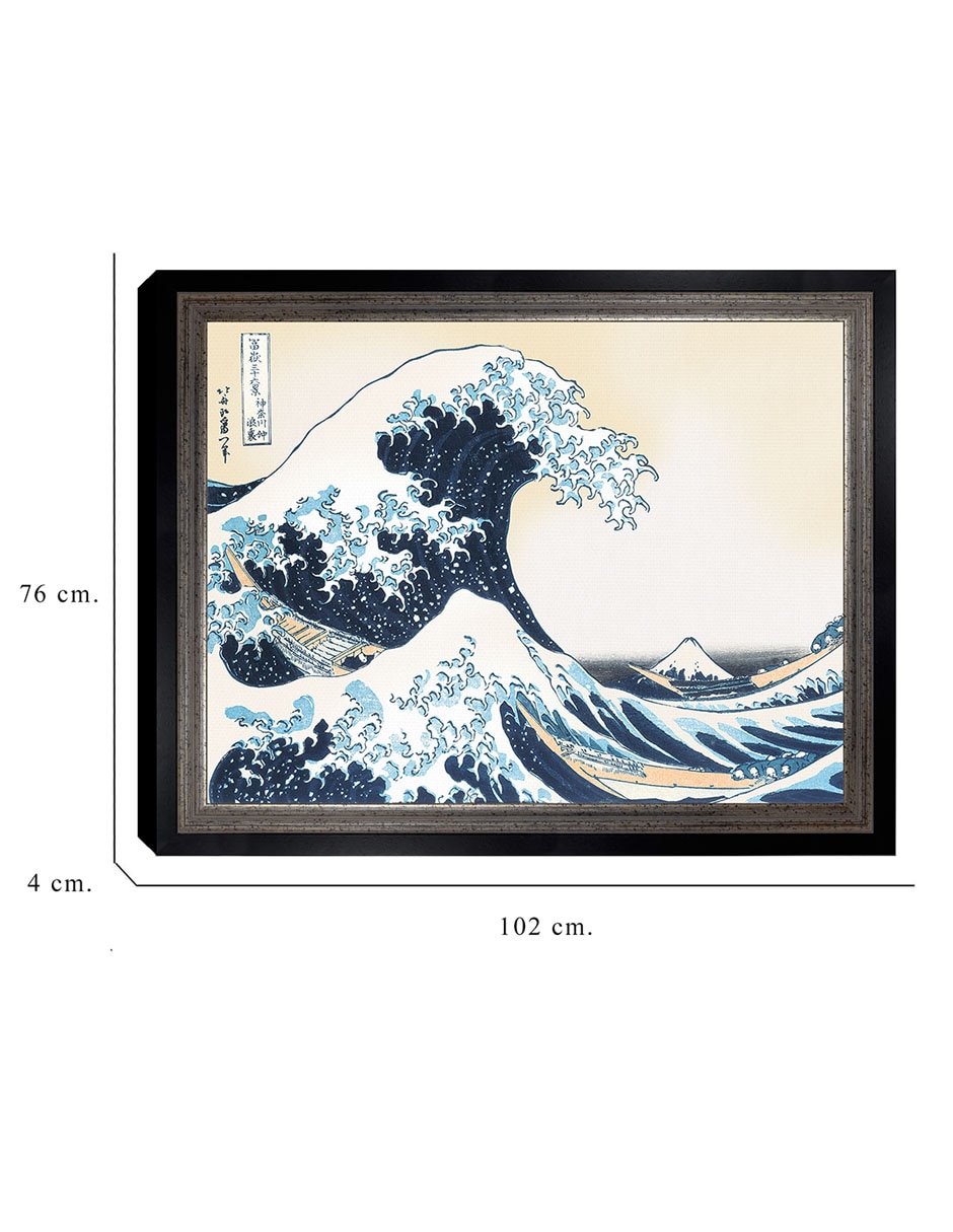Cuadro decorativo Hokusai – La gran ola de Portfolio Arts Group técnica mixta 2