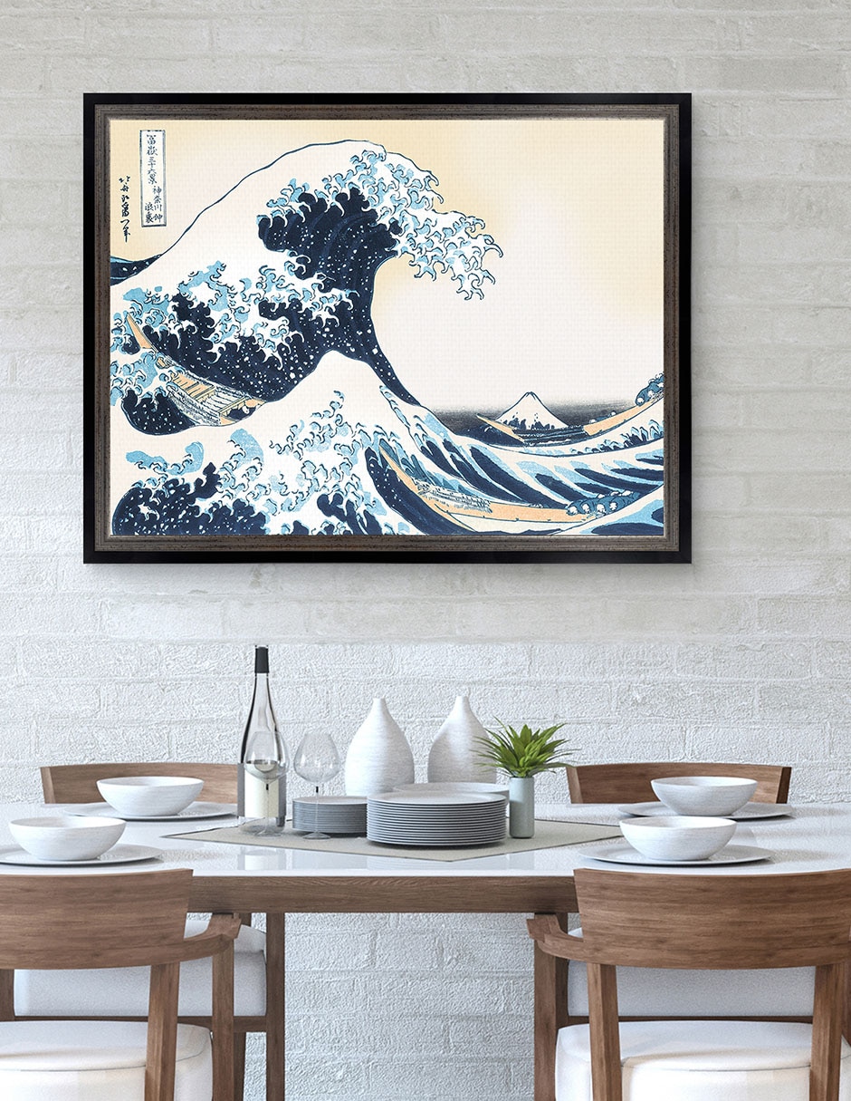 Cuadro decorativo Hokusai – La gran ola de Portfolio Arts Group técnica mixta 4