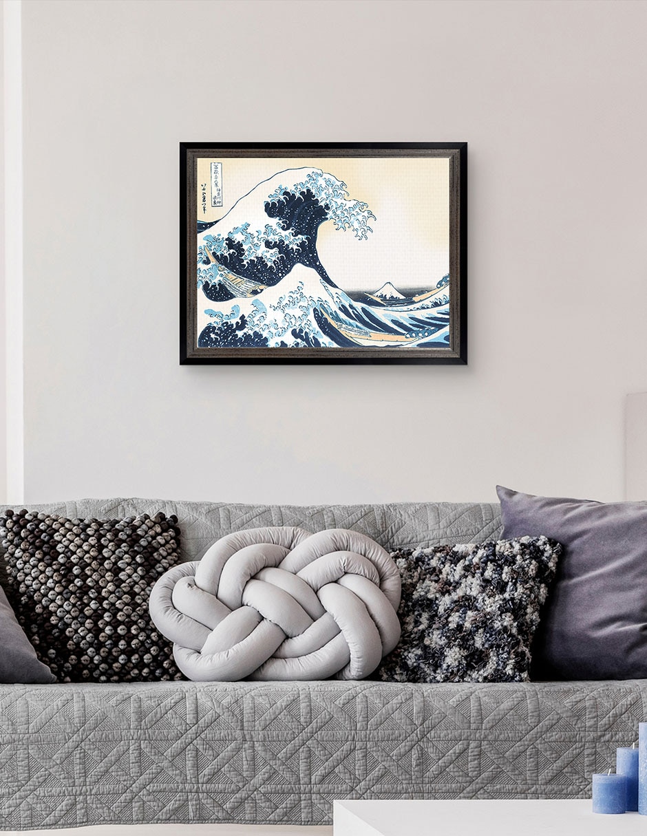 Cuadro decorativo Hokusai – La gran ola de Portfolio Arts Group técnica mixta 2