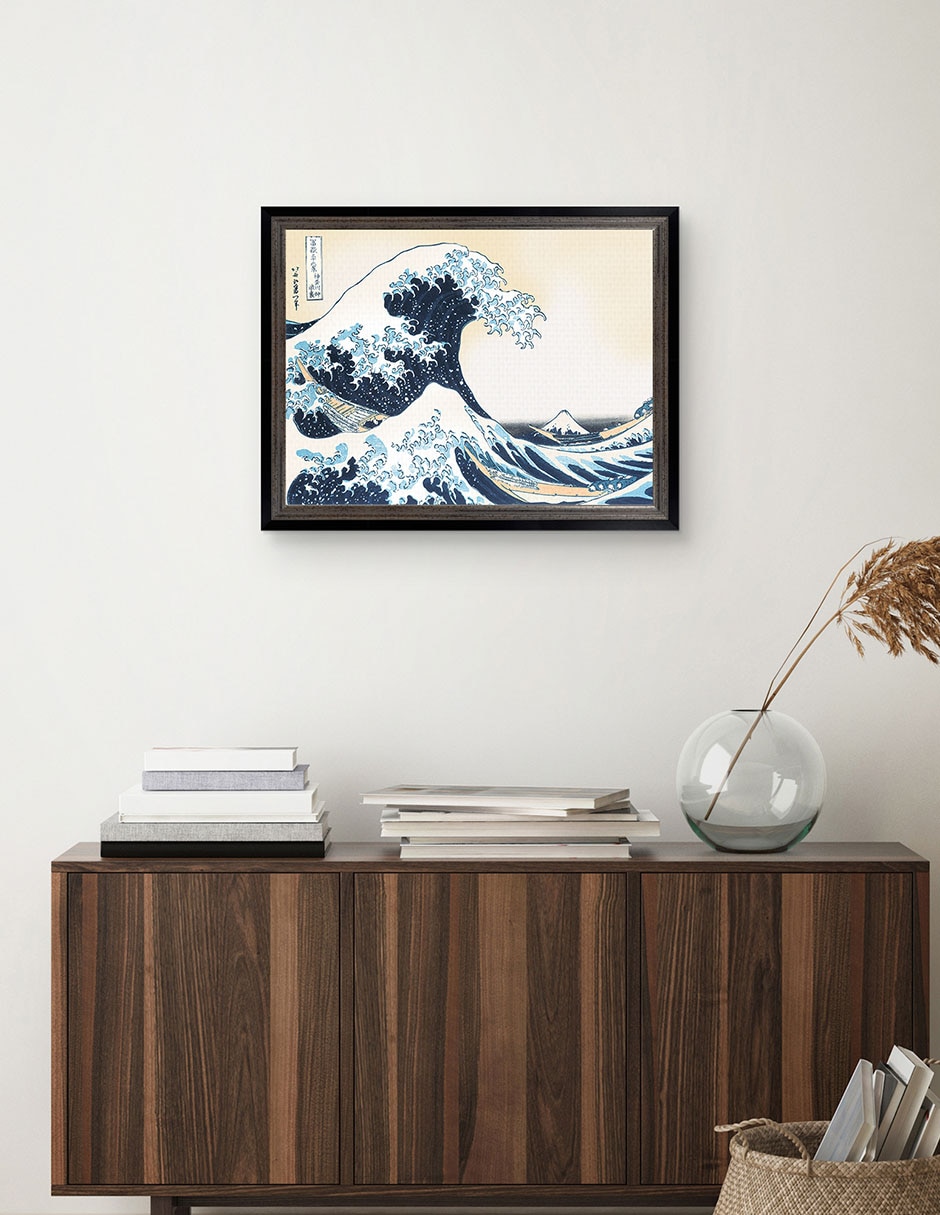 Cuadro decorativo Hokusai – La gran ola de Portfolio Arts Group técnica mixta 3
