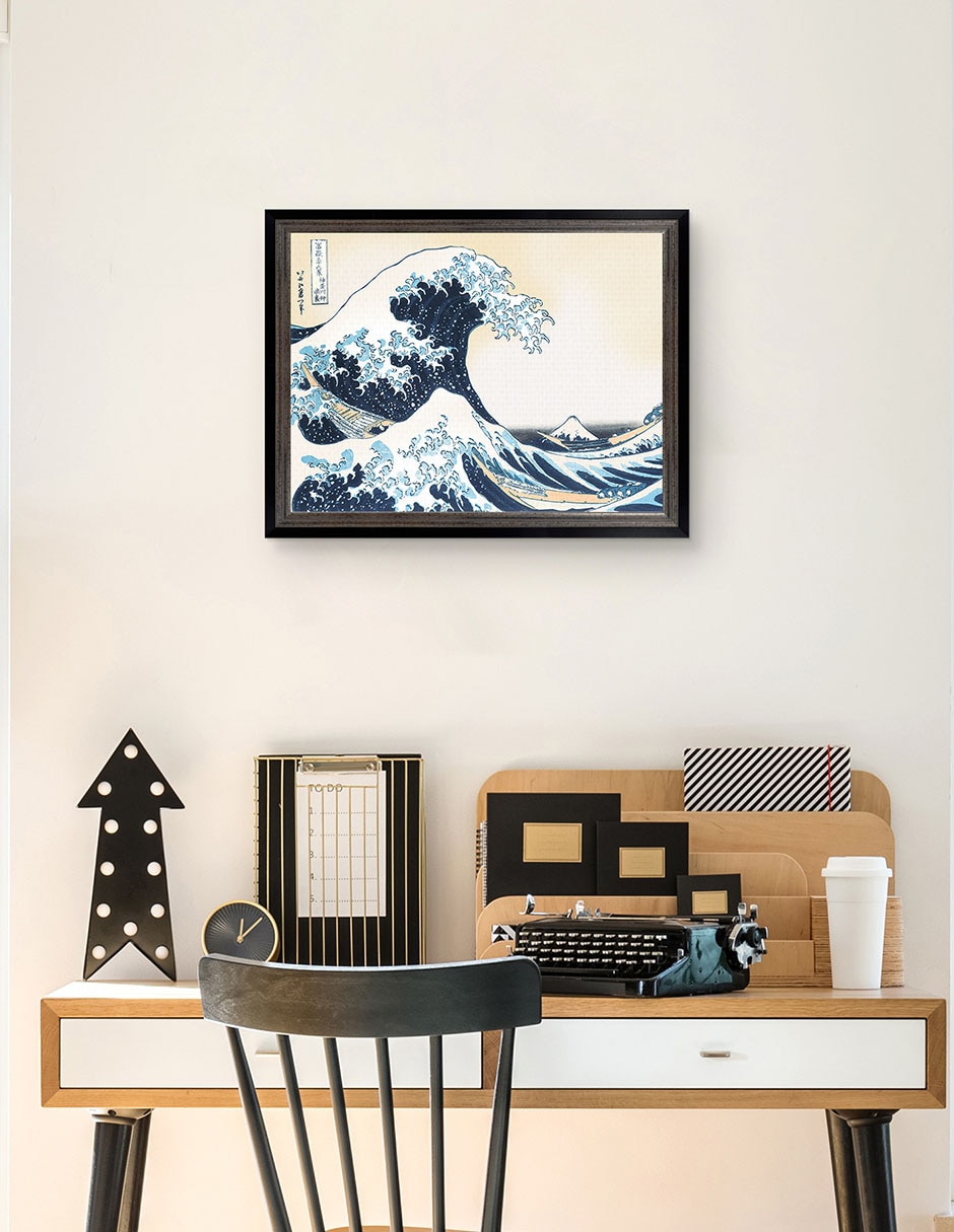 Cuadro decorativo Hokusai – La gran ola de Portfolio Arts Group técnica mixta 4