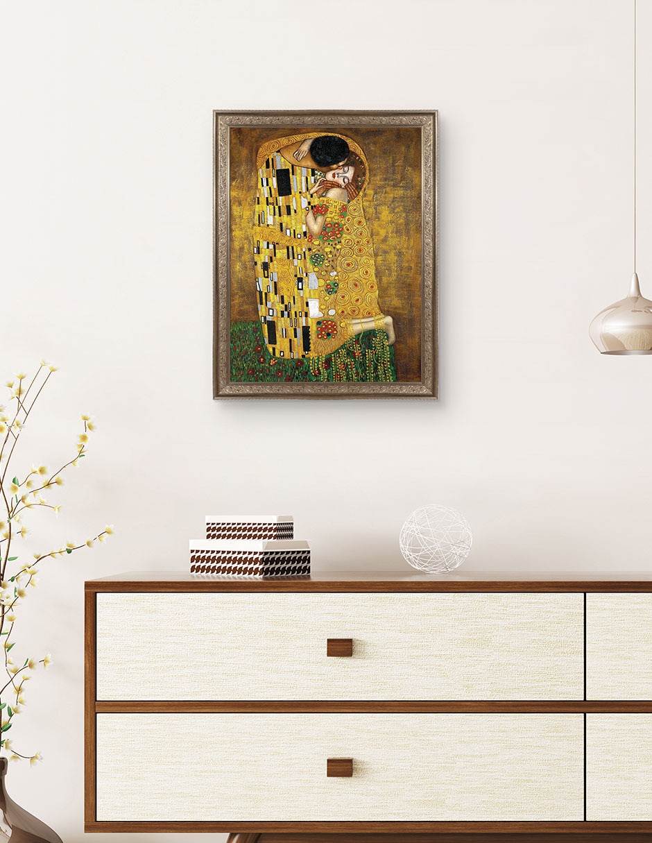 Cuadro decorativo El beso eterno de Gustav Klimt técnica mixta 3