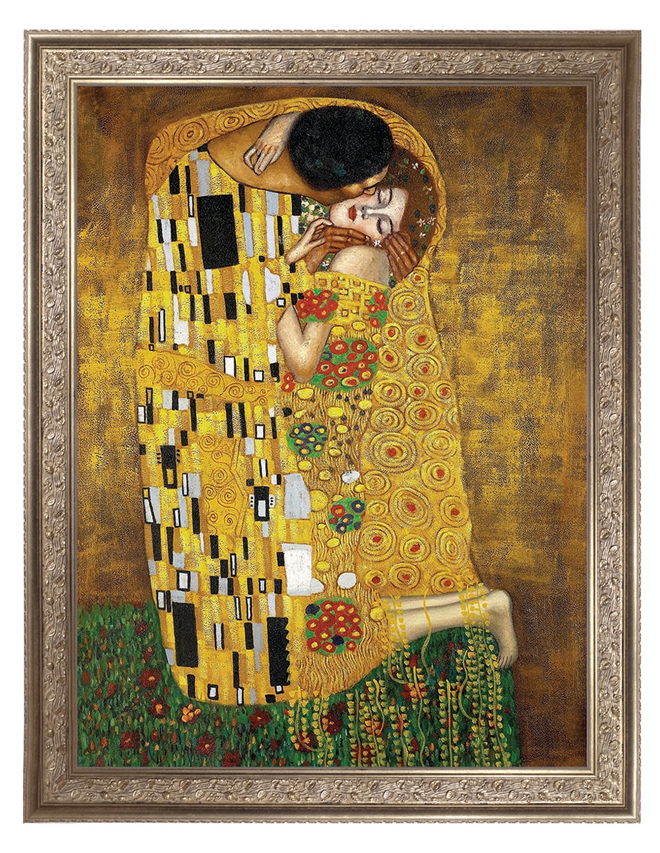 Cuadro decorativo El beso eterno de Gustav Klimt técnica mixta