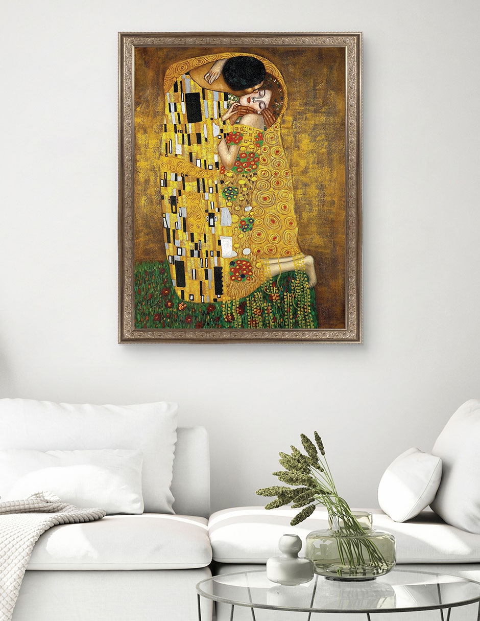 Cuadro decorativo El beso eterno de Gustav Klimt técnica mixta 3