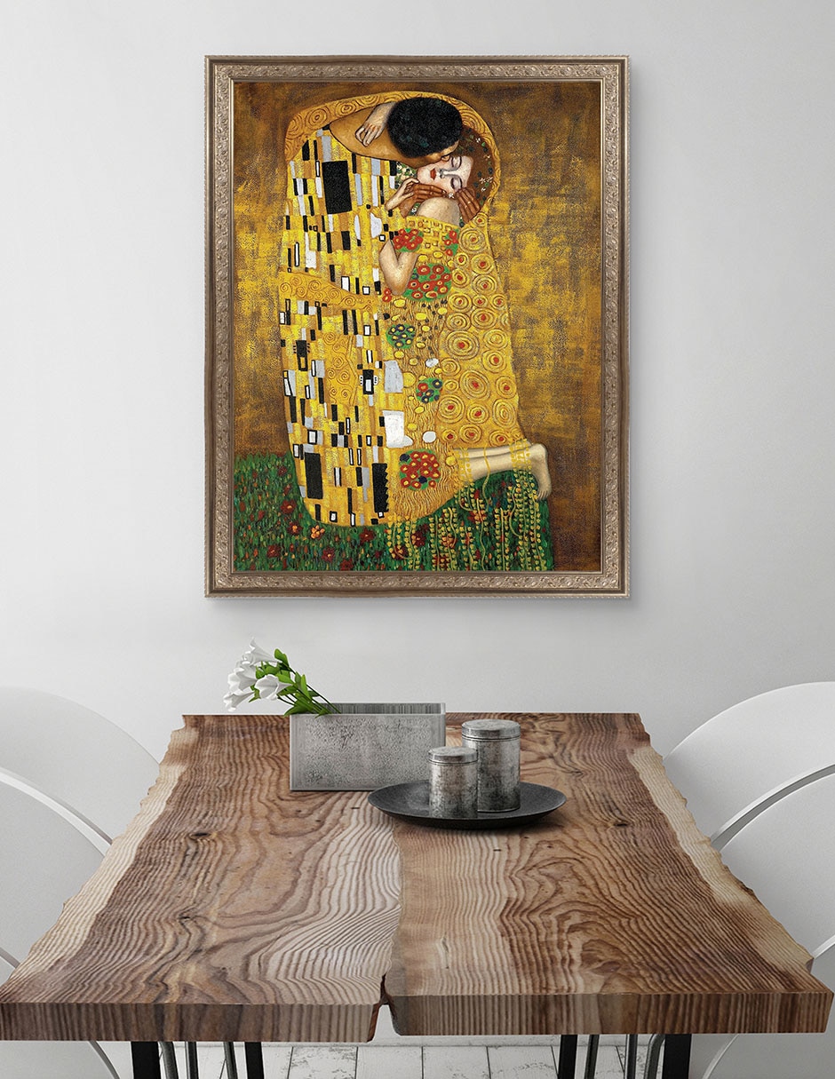 Cuadro decorativo El beso eterno de Gustav Klimt técnica mixta 4
