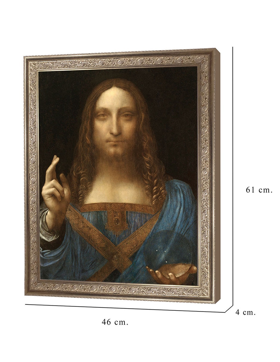 Cuadro decorativo Salvador del mundo de Leonardo Da Vinci técnica mixta 8