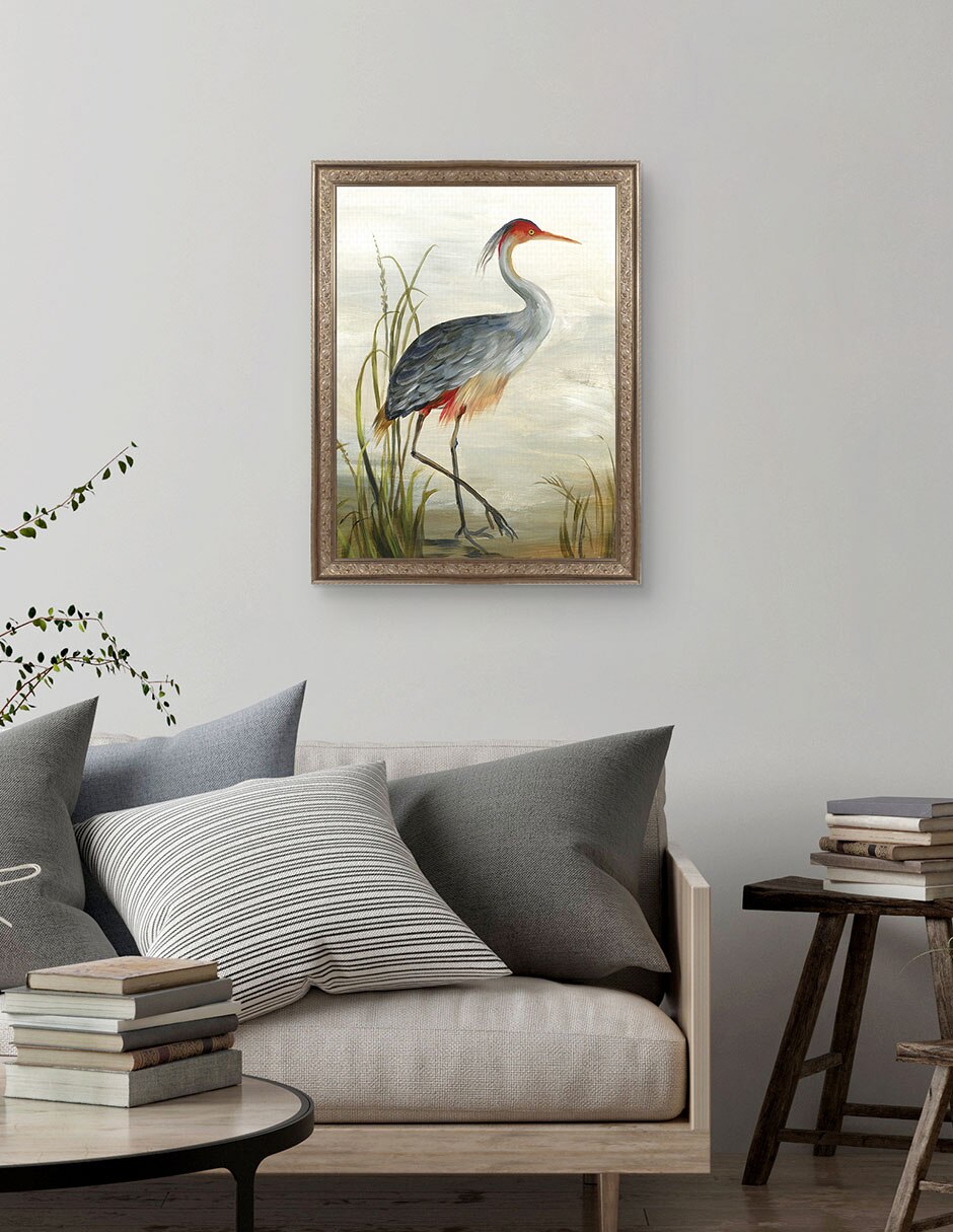 Cuadro decorativo Garza gris de Aimee Wilson técnica mixta 2