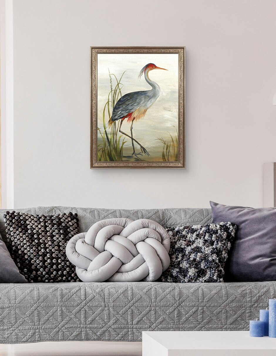 Cuadro decorativo Garza gris de Aimee Wilson técnica mixta 4
