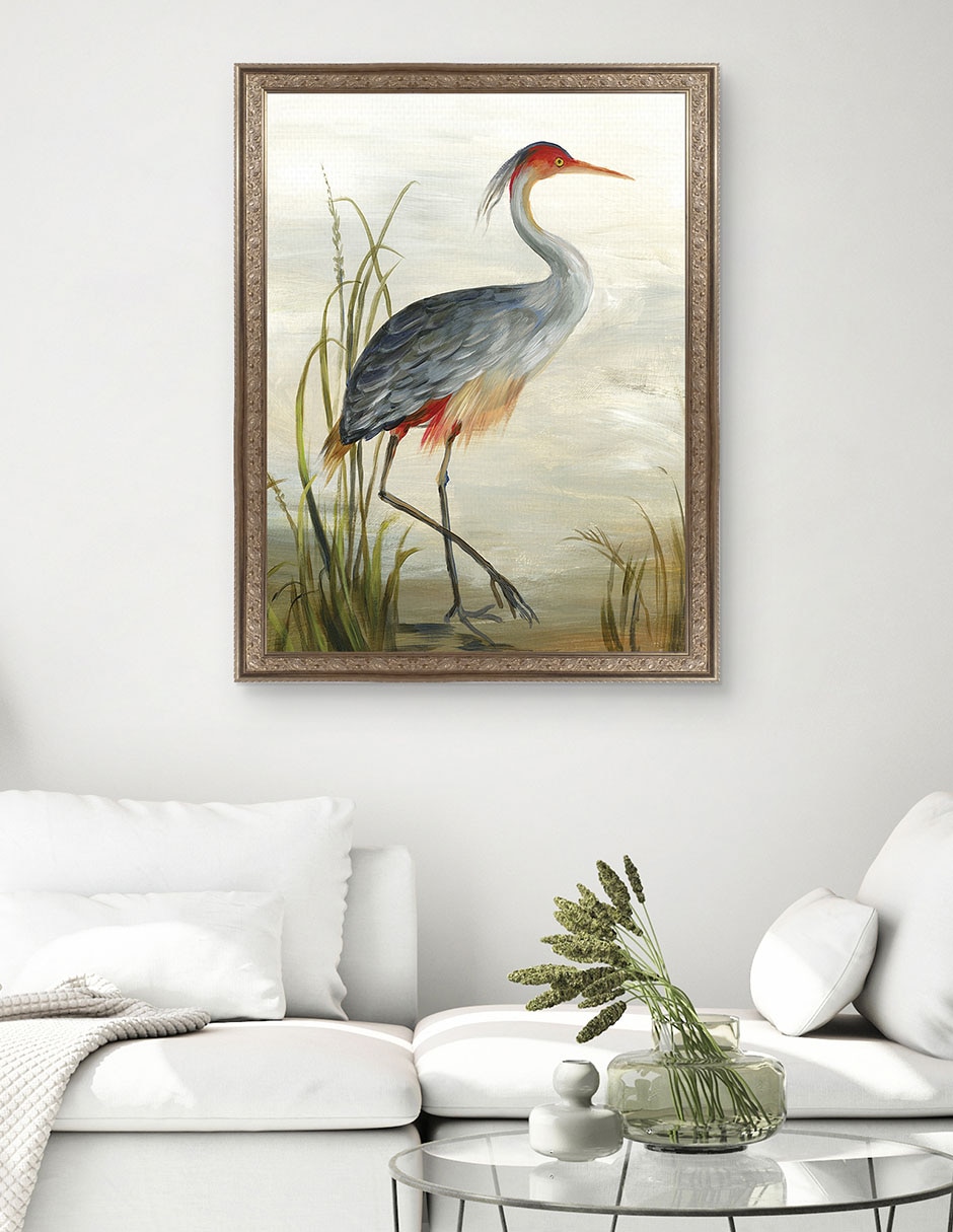Cuadro decorativo Garza gris de Aimee Wilson técnica mixta 3