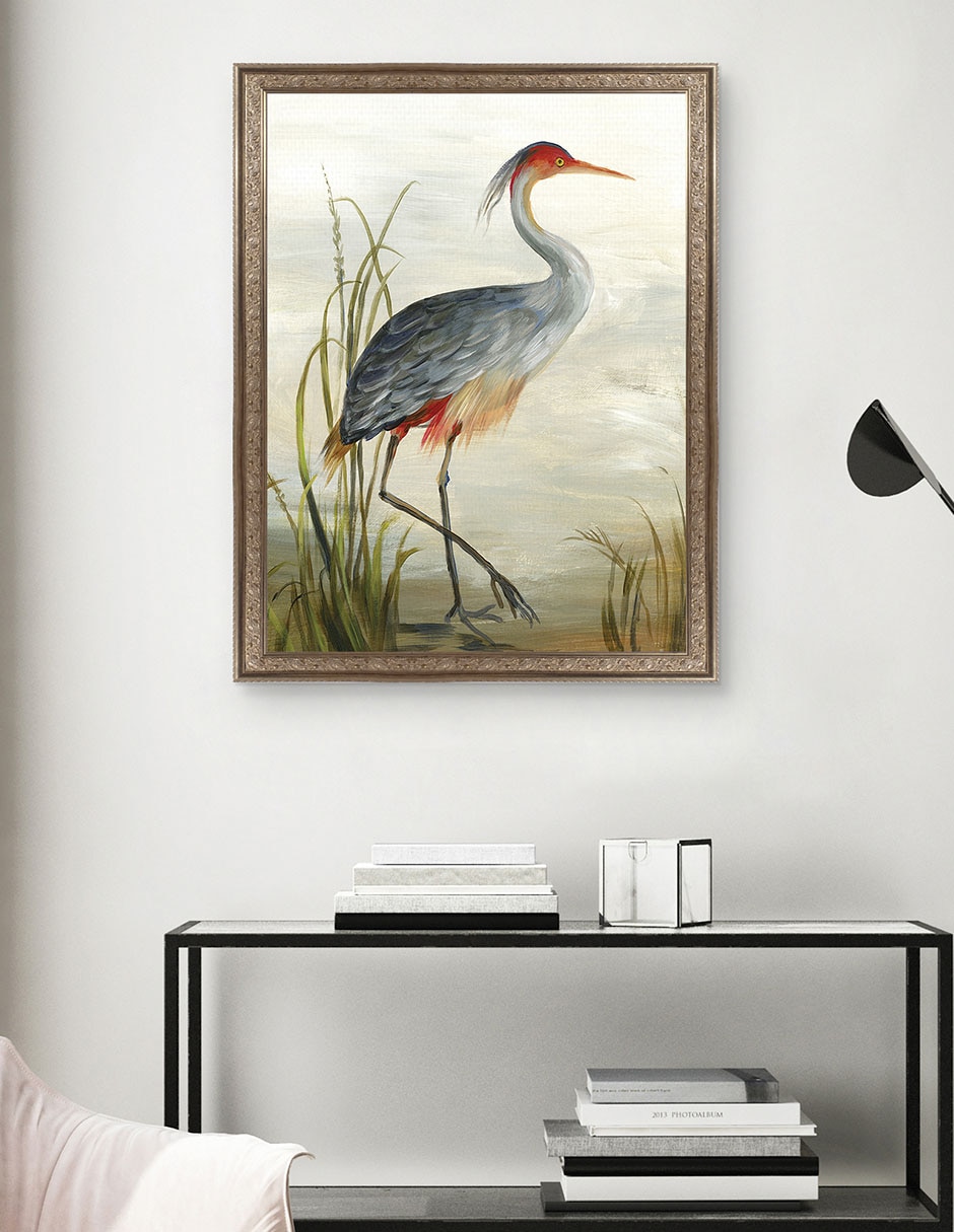 Cuadro decorativo Garza gris de Aimee Wilson técnica mixta 5