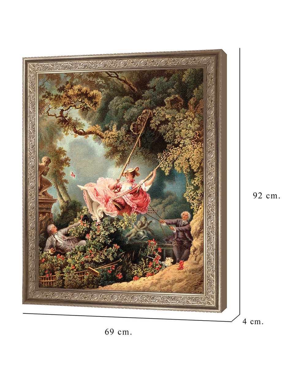 Cuadro decorativo Columpio en jardín francés de Vintage Images técnica mixta
