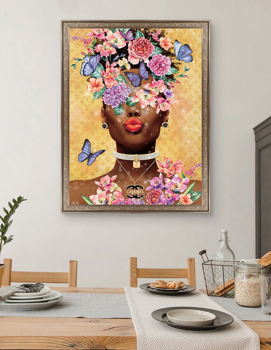 Cuadro decorativo Beso de dama mariposa de Willow Brook Fine Art técnica mixta 3