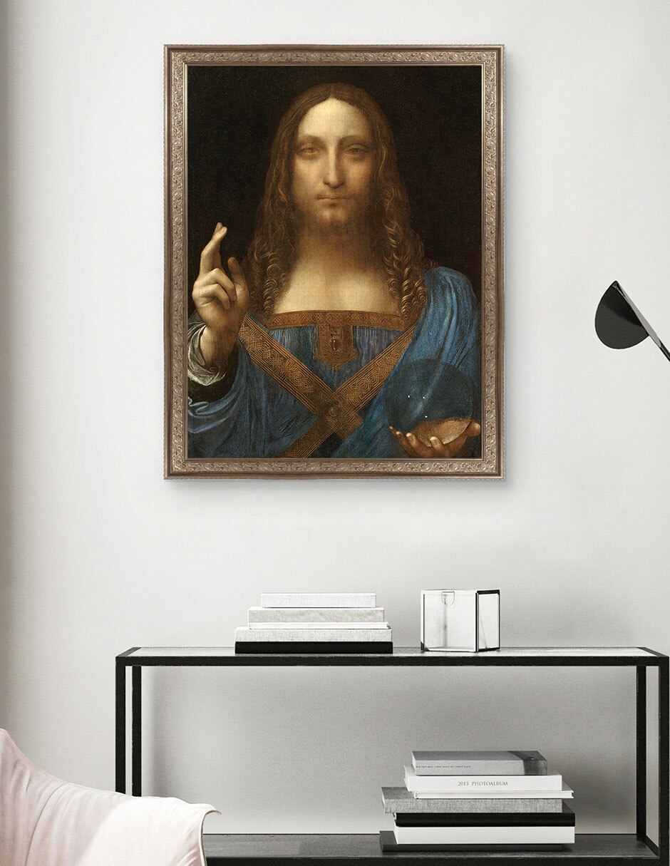 Cuadro decorativo Salvador del mundo de Leonardo Da Vinci técnica mixta 5
