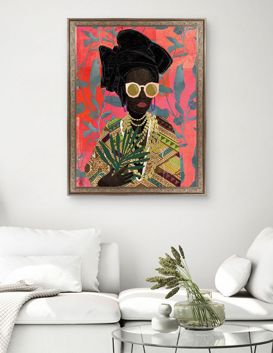 Cuadro decorativo Mujer moderna con turbante de Nikki Chu técnica mixta 2