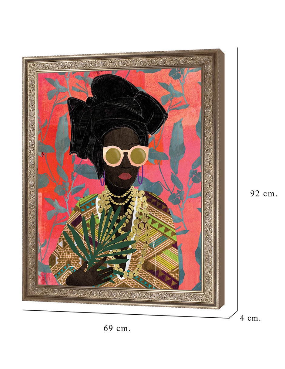 Cuadro decorativo Mujer moderna con turbante de Nikki Chu técnica mixta 8