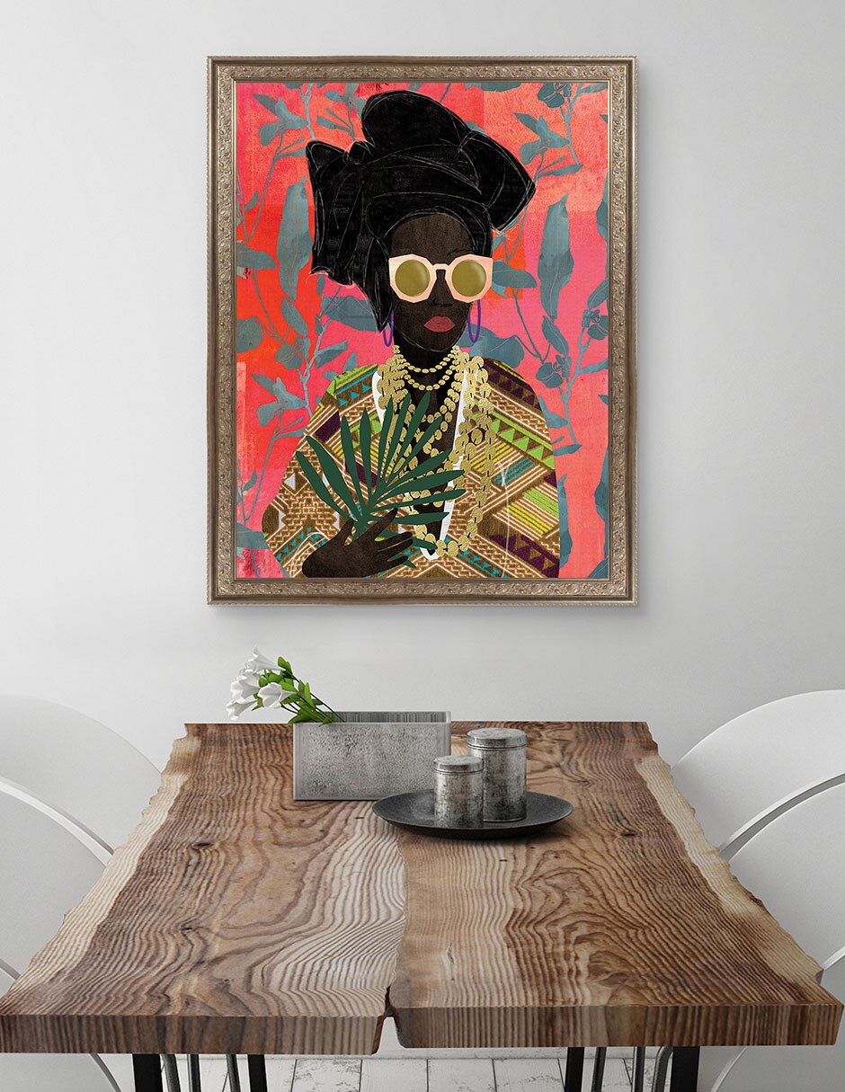 Cuadro decorativo Mujer moderna con turbante de Nikki Chu técnica mixta 3