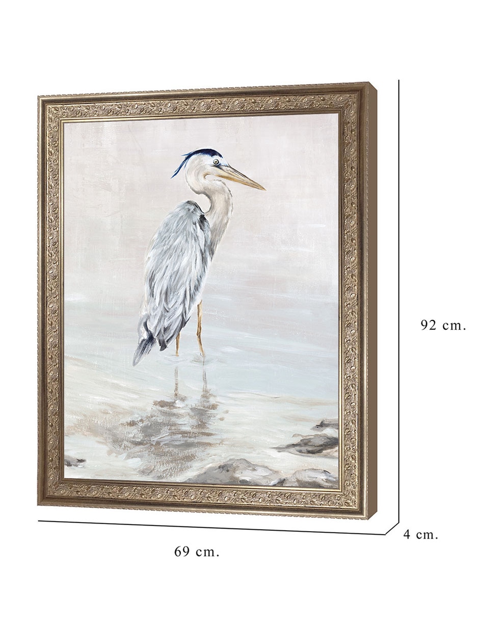 Cuadro decorativo Belleza de la garza II de Eva Watts técnica mixta 8