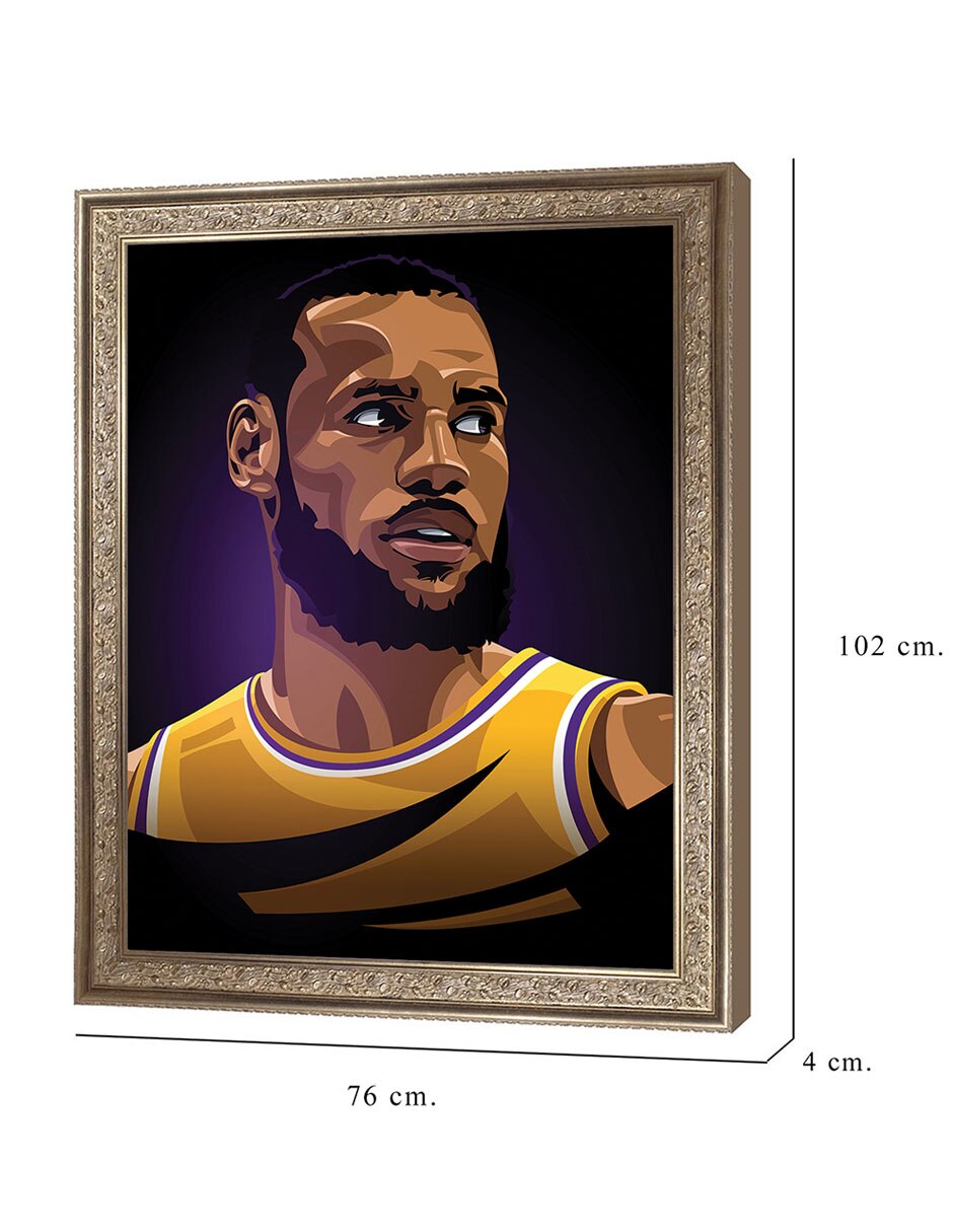 Cuadro decorativo Honor de baloncesto LJ de Nikita Abakumov técnica mixta 8