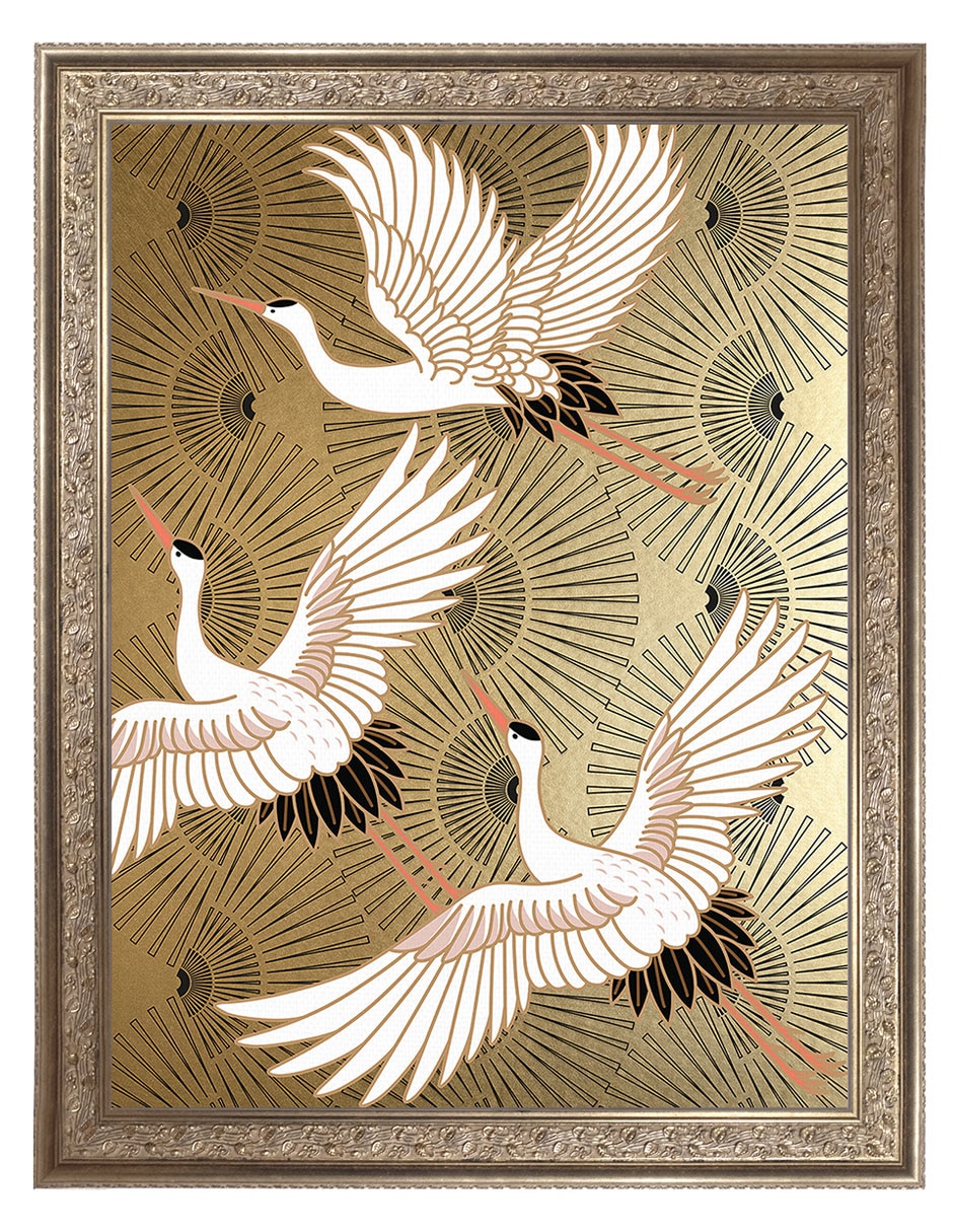 Cuadro decorativo Grulla joya japonesa de Nikki Chu técnica mixta Cuadro decorativo Grulla joya japonesa de Nikki Chu técnica mixta